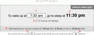 Sleep-timing