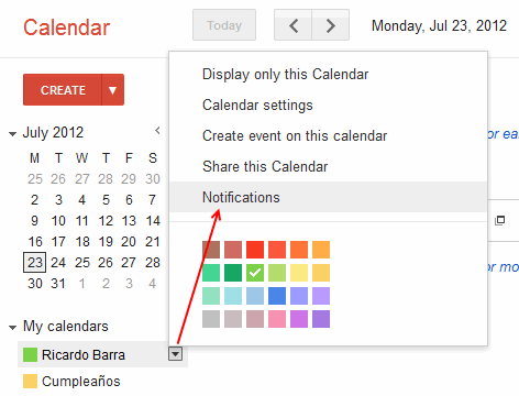 Agenda diaria de Google Calendar